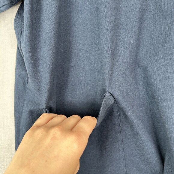Ted Baker Mens T-Shirt 3 Blue Famtime Multi Pocket Crewneck Basic Travel Lounge - Picture 4 of 10